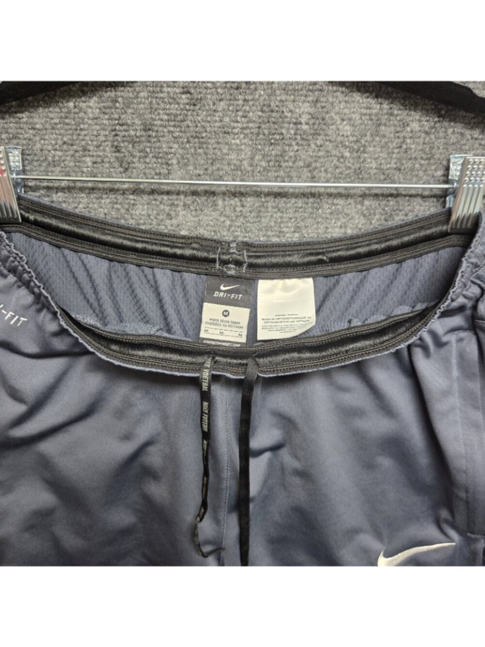 Nike Squad Strike Tech Pants Mens Medium Gray Dri-Fit Training Ankle Zip 619235 - Picture 9 of 12